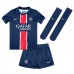 Camisa de Futebol Paris Saint-Germain Vitinha #17 Equipamento Principal Infantil 2024-25 Manga Curta (+ Calças curtas)